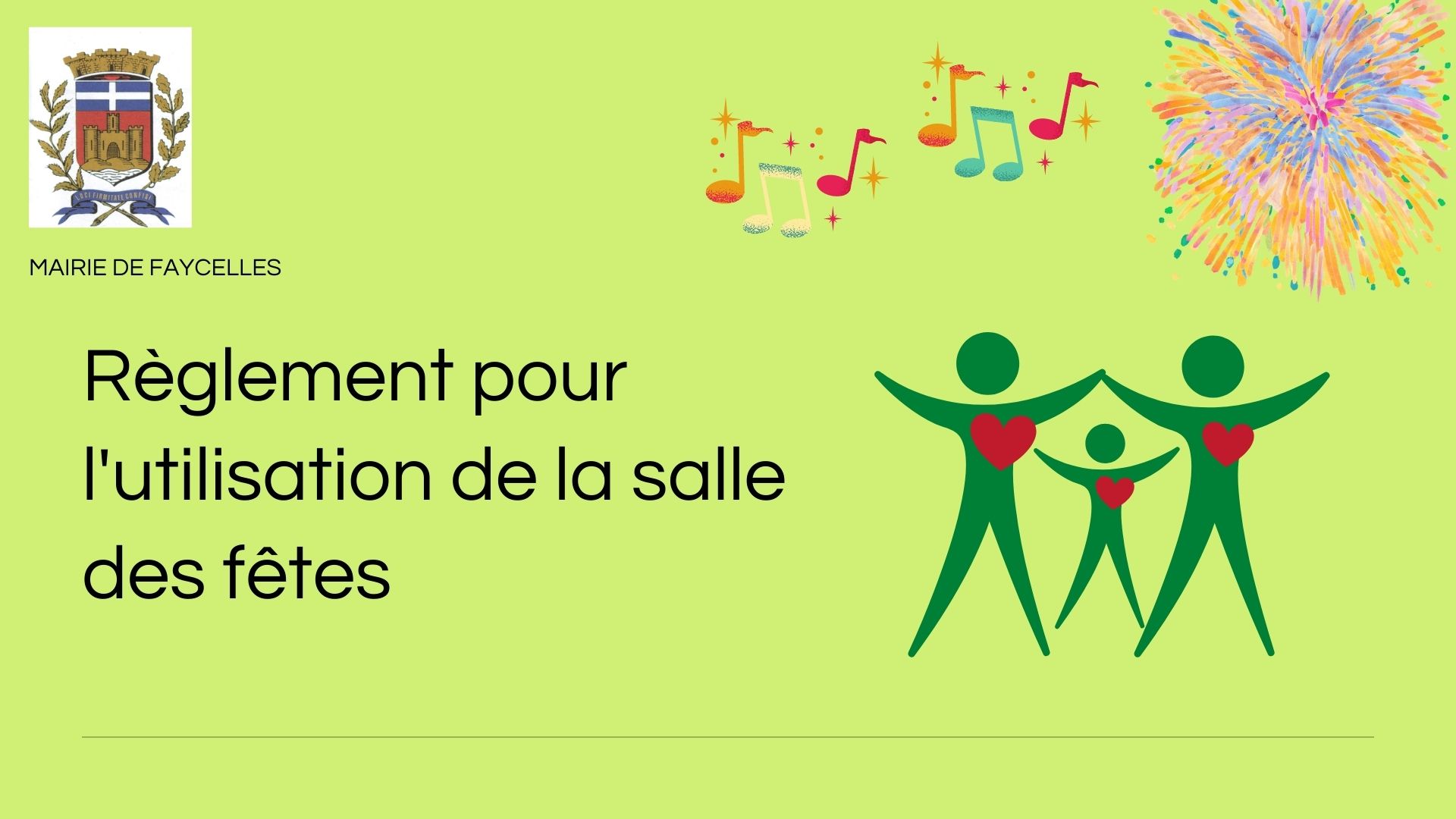 Règlement pour l'utilisation de la salle des fêtes